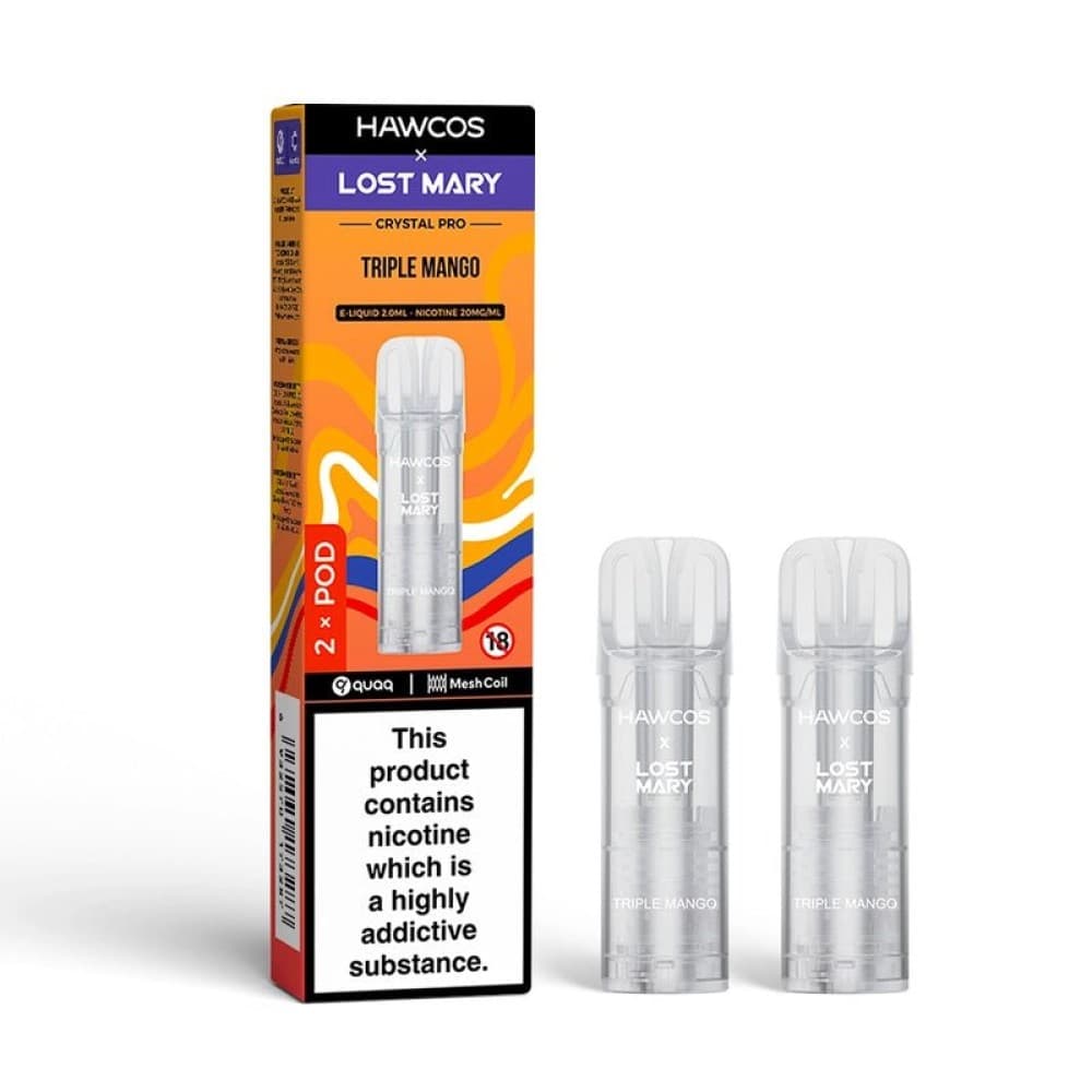 Triple Mango Hawcos x Lost Mary Crystal Pro Prefilled Pods - Pack of 2