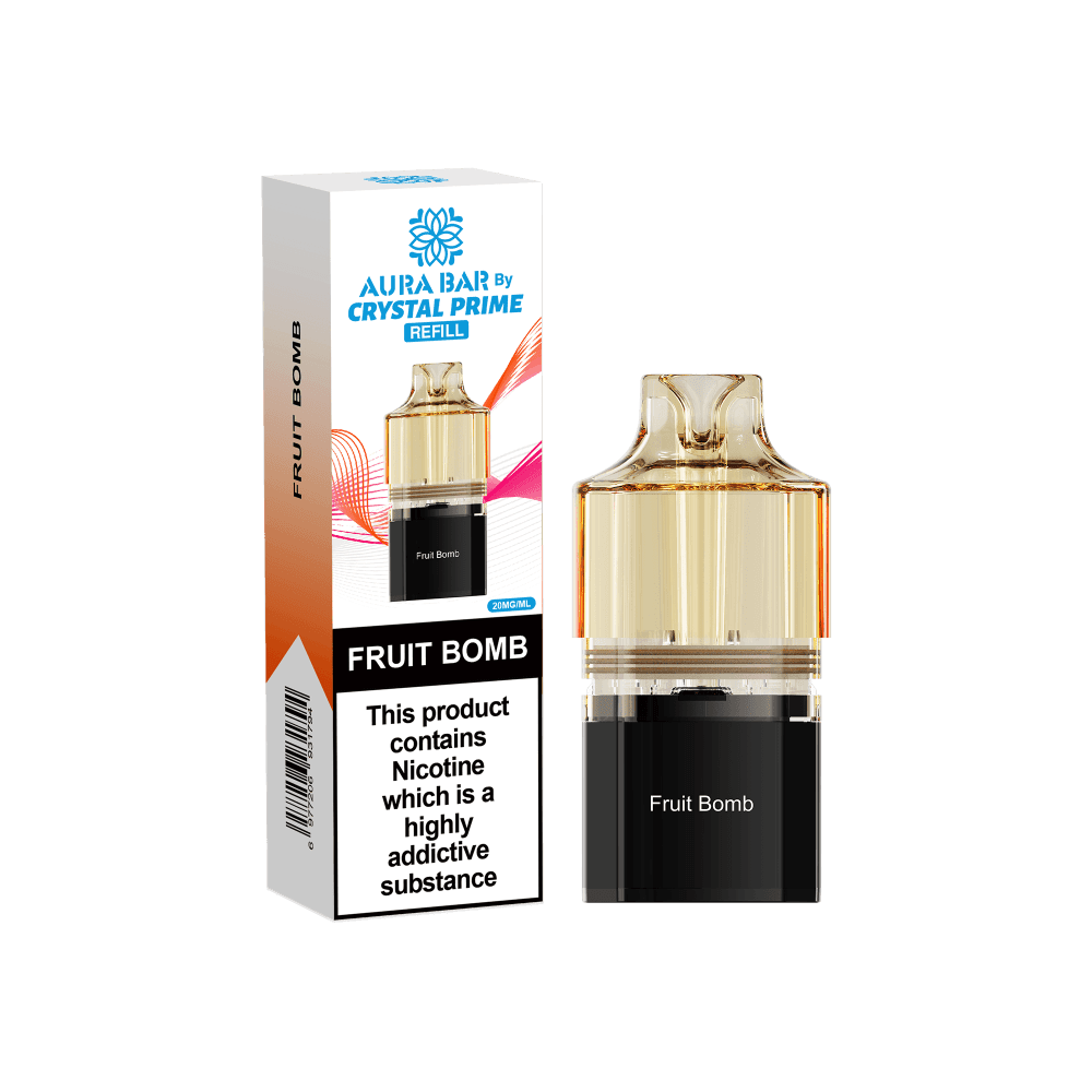 Fruit Bomb Crystal Prime Aura Bar 10k Replacement Pods Box of 5
