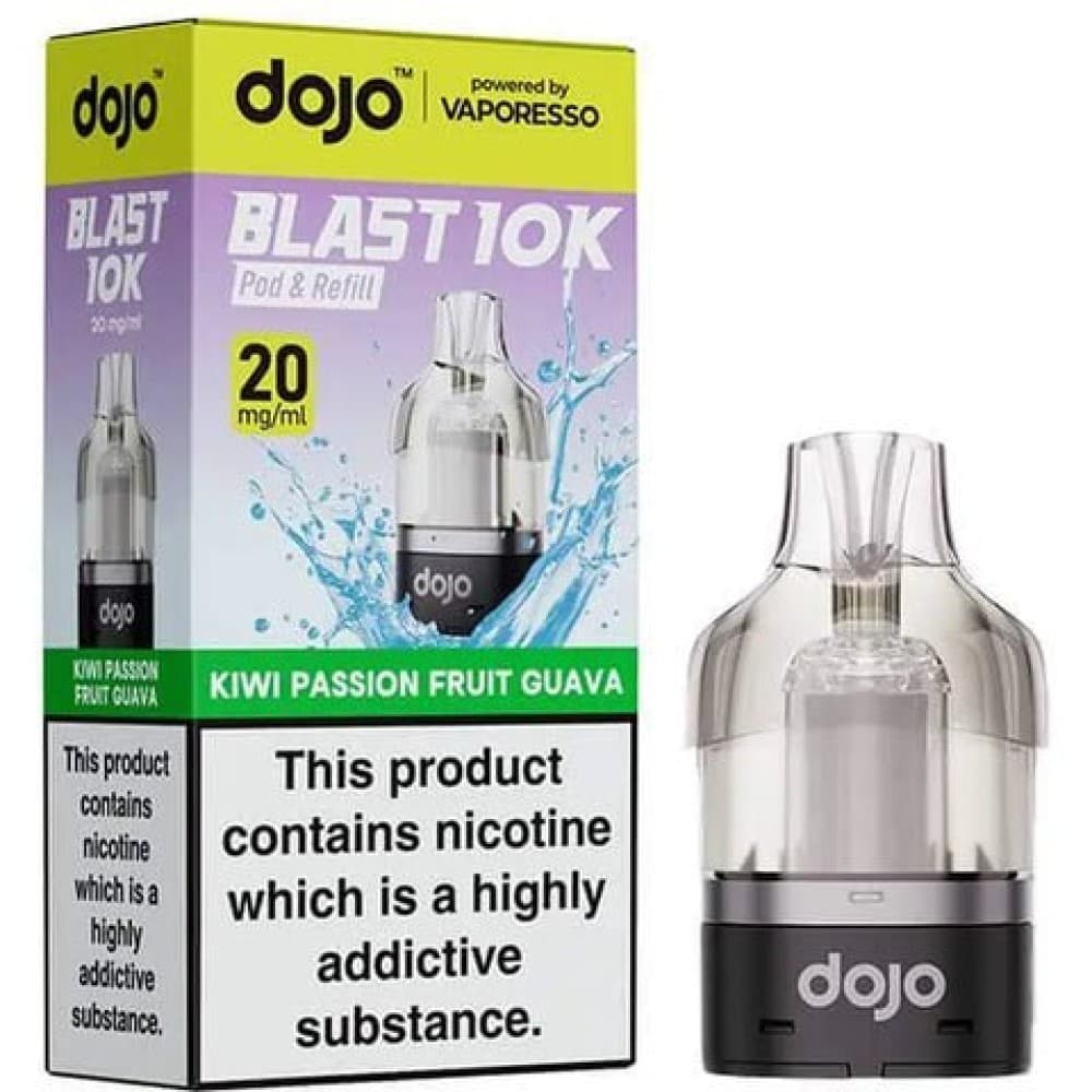 Kiwi Passion Fruit Guava Vaporesso Dojo Blast 10K Prefilled Pods - Pack of 5