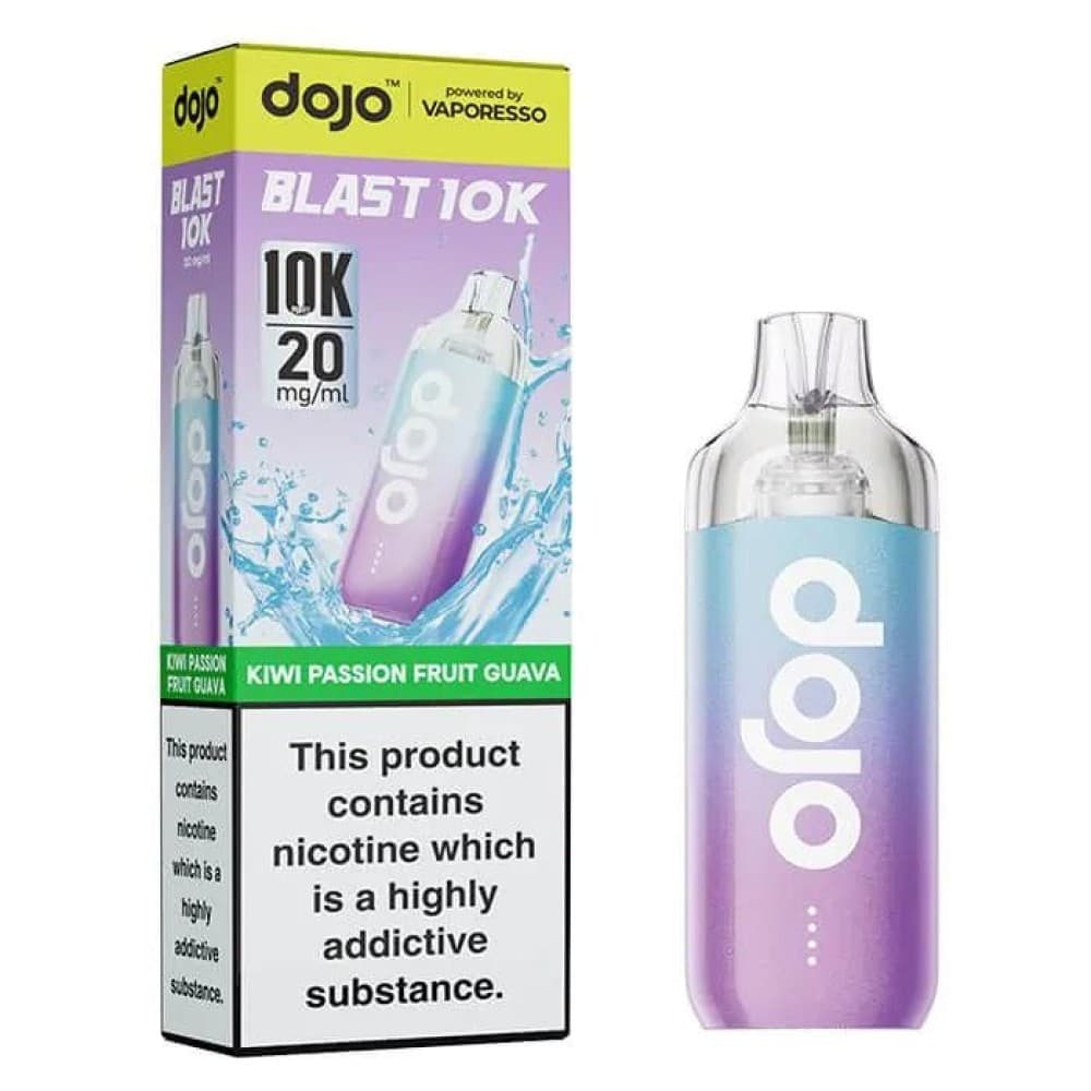 Kiwi Passion Fruit Guava Vaporesso Dojo Blast 10k Prefilled Pod Vape Kit