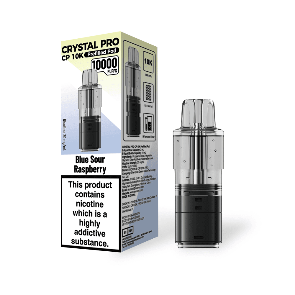Blue Sour Raspberry Crystal Pro CP 10k Replacement Pods