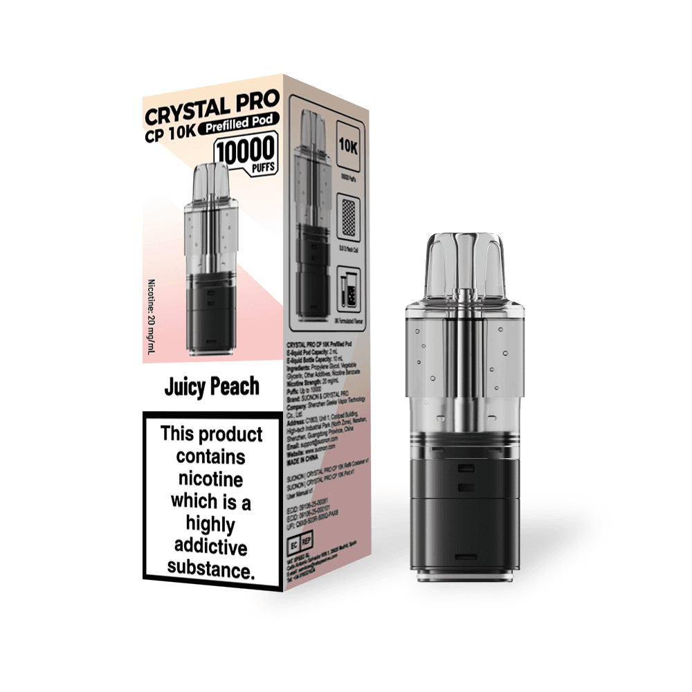 Juicy Peach Crystal Pro CP 10k Replacement Pods