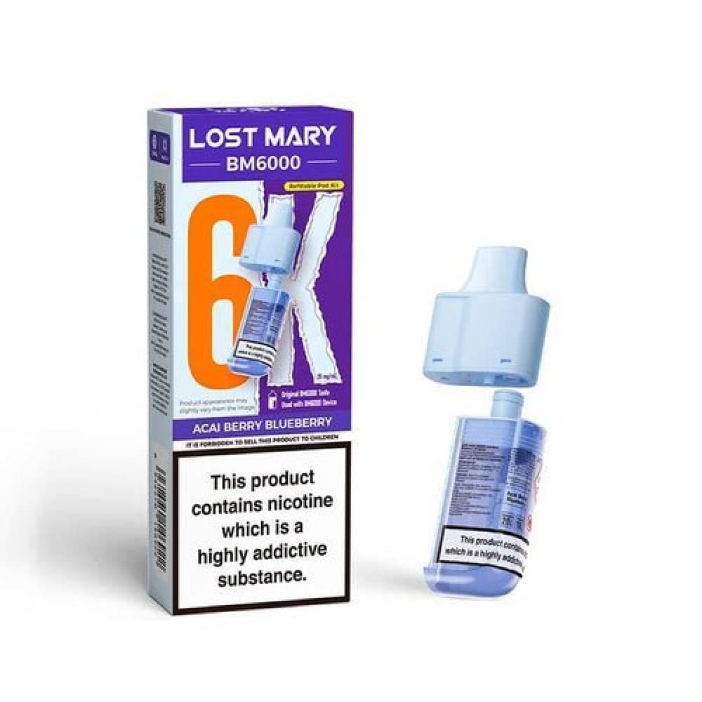 Acai Berry Blueberry Lost Mary BM6000 Prefilled Pods