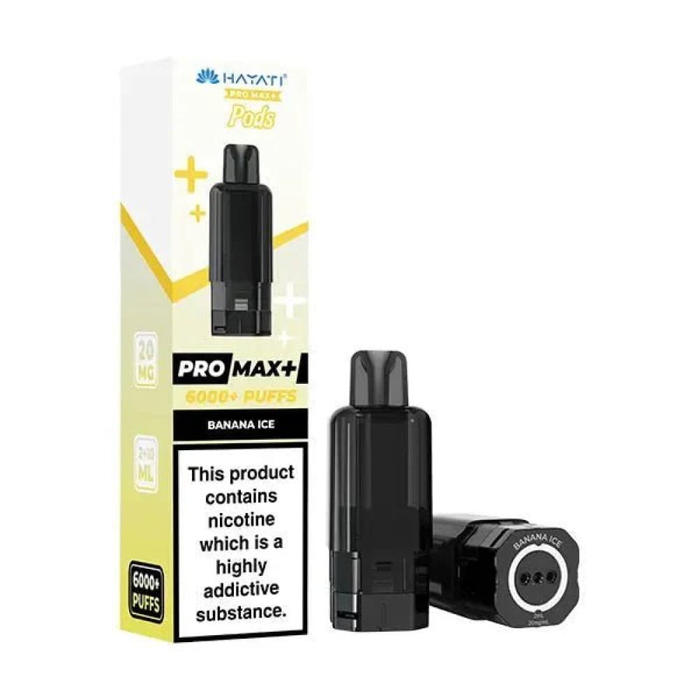 Banana Ice / 20mg Hayati Pro Max Plus 6000 Prefilled Pods - Box of 5