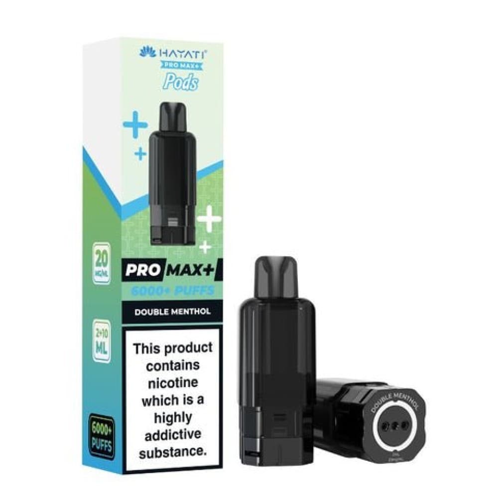 Double Menthol / 20mg Hayati Pro Max Plus 6000 Prefilled Pods - Box of 5