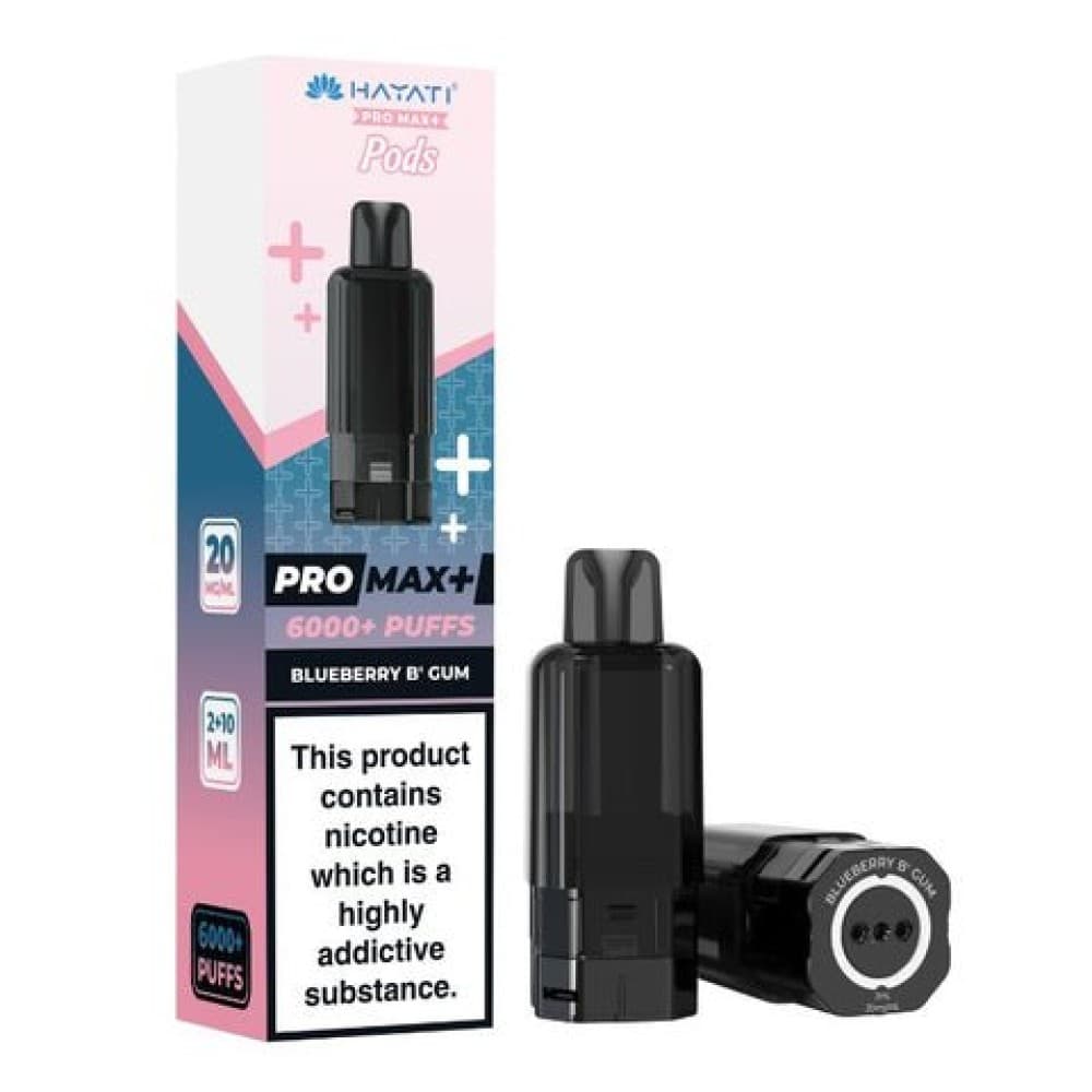 Blueberry Bubblegum / 20mg Hayati Pro Max Plus 6000 Prefilled Pods - Box of 5