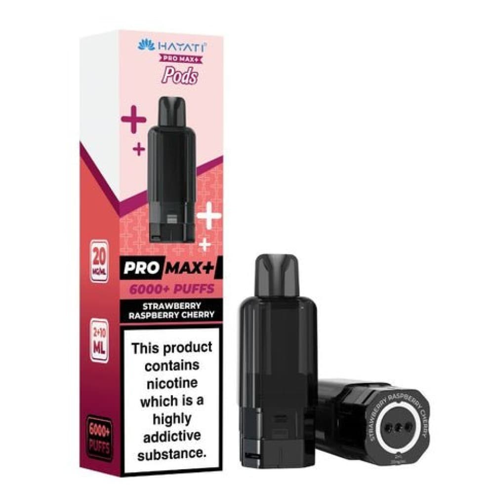 Strawberry Raspberry Cherry / 20mg Hayati Pro Max Plus 6000 Prefilled Pods - Box of 5