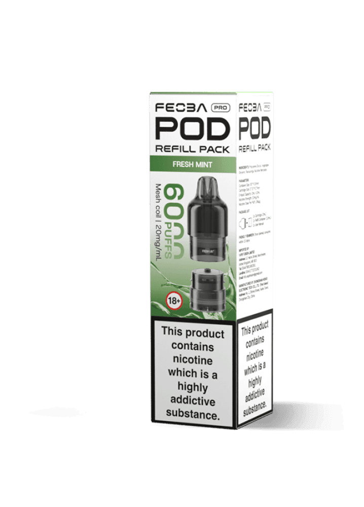 Fresh Mint Feoba Pro 6000 Replacement Pods Box of 5