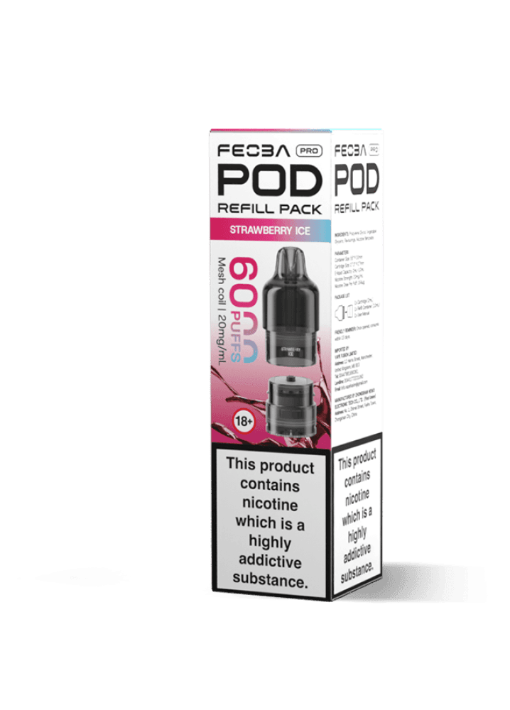 Strawberry Ice Feoba Pro 6000 Replacement Pods Box of 5
