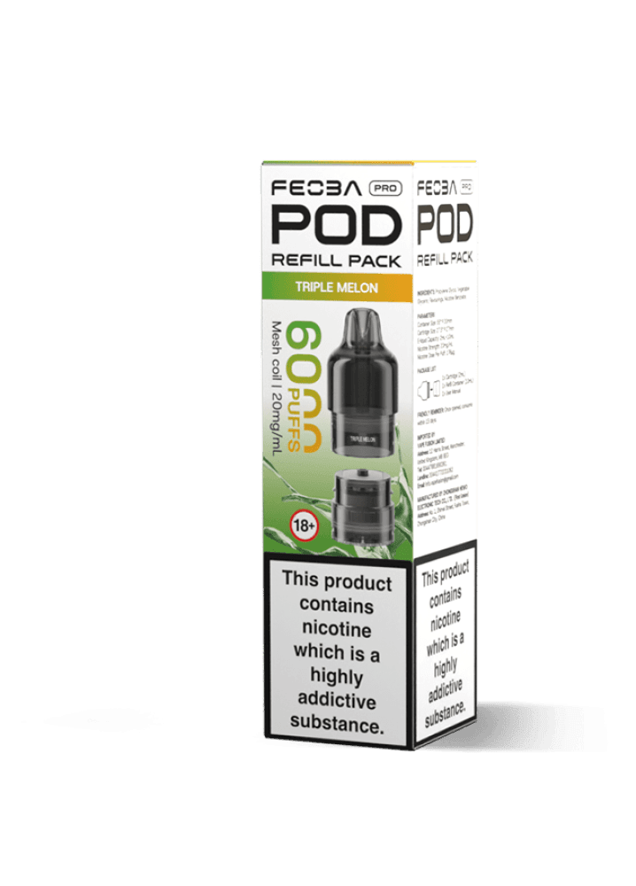 Triple Melon Feoba Pro 6000 Replacement Pods Box of 5