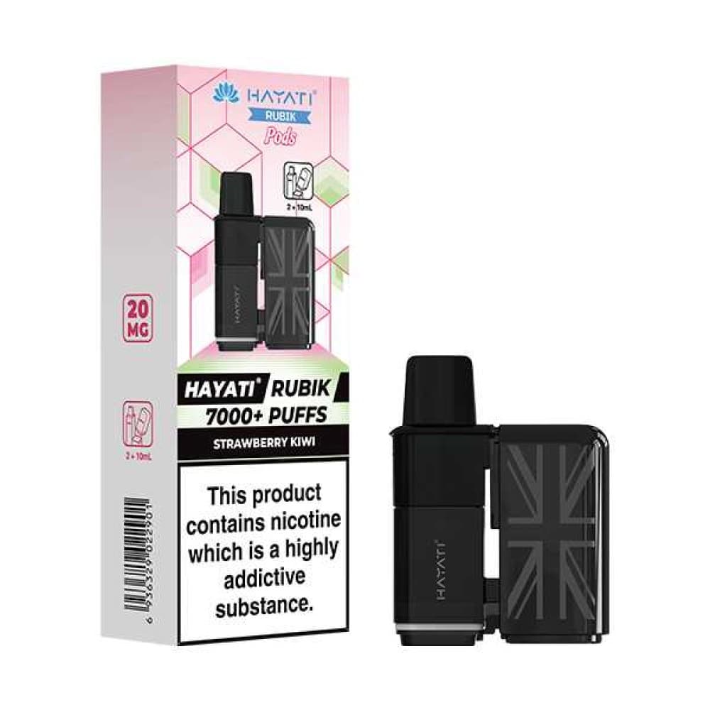 Strawberry Kiwi Hayati Rubik 7000 Replacement Pods Box of 5