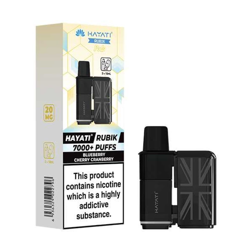 Blueberry Cherry Cranberry Hayati Rubik 7000 Replacement Pods Box of 5