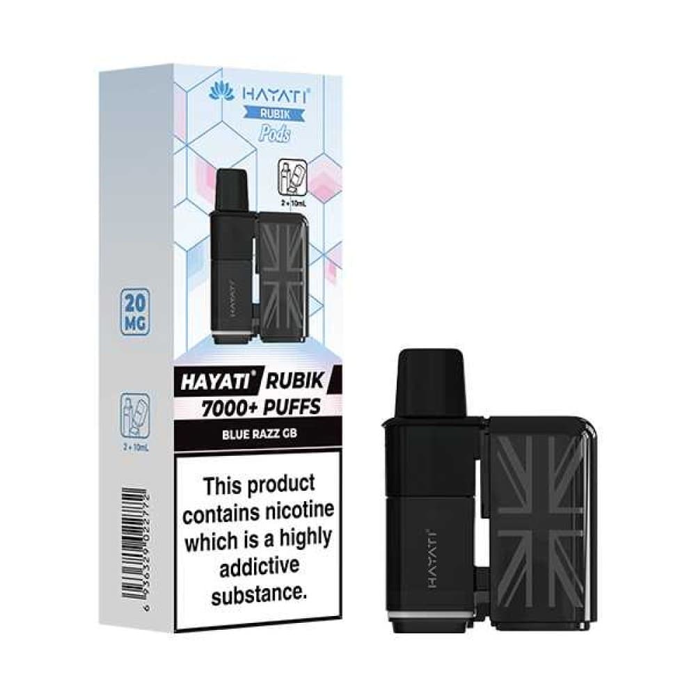 Blue Razz Gummy Bear Hayati Rubik 7000 Replacement Pods Box of 5