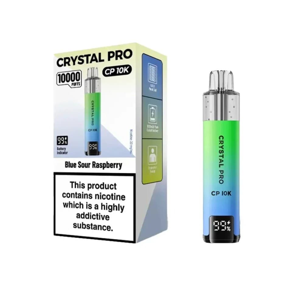 Blue Sour Raspberry Crystal Pro CP10000 Prefilled Pod Kit Box of 5