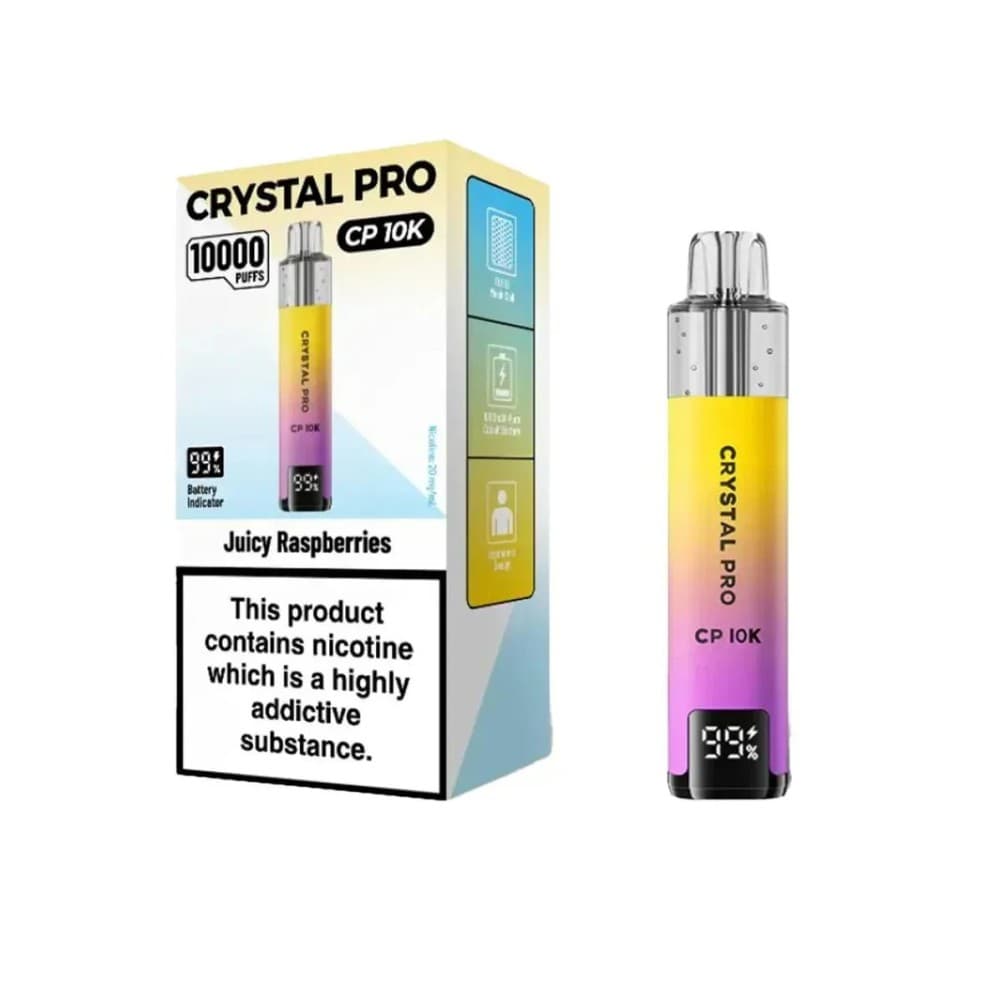 Juicy Raspberries Crystal Pro CP10000 Prefilled Pod Kit Box of 5