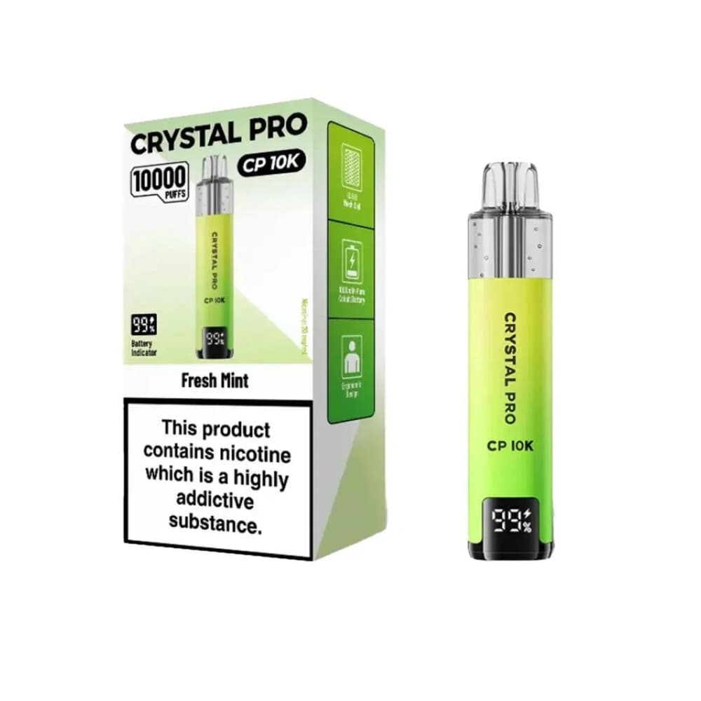 Fresh Mint Crystal Pro CP10000 Prefilled Pod Kit Box of 5