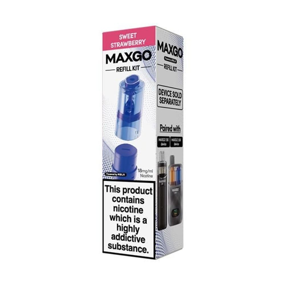Sweet Strawberry Relx Maxgo 33k & 12k Replacement Pods Pack of 5