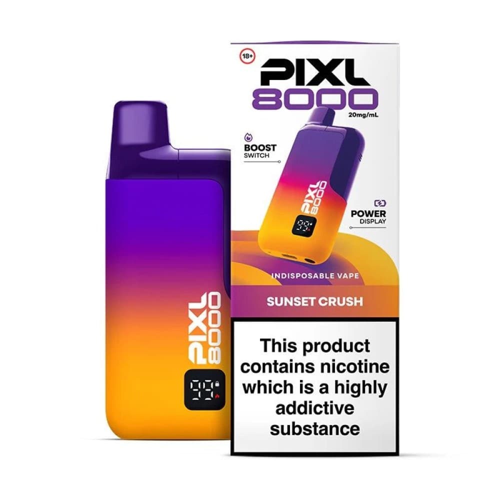 Sunset Crush PIXL 8000 Prefilled Pod Vape Kit - Box of 5
