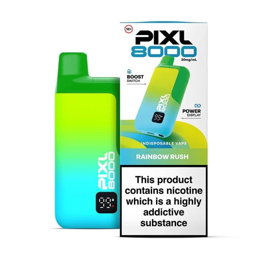 Rainbow Rush PIXL 8000 Prefilled Pod Vape Kit - Box of 5