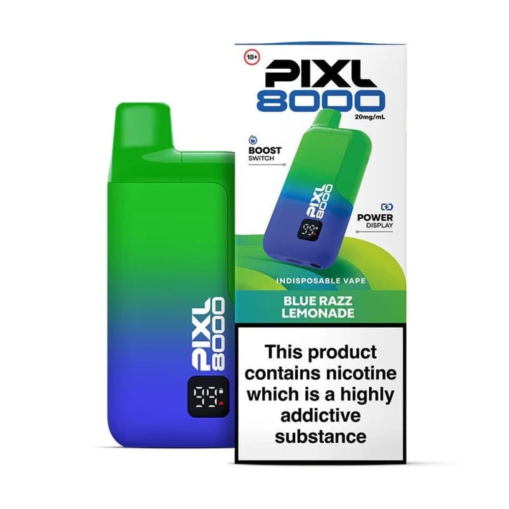 Blue Razz Lemonade PIXL 8000 Prefilled Pod Vape Kit - Box of 5