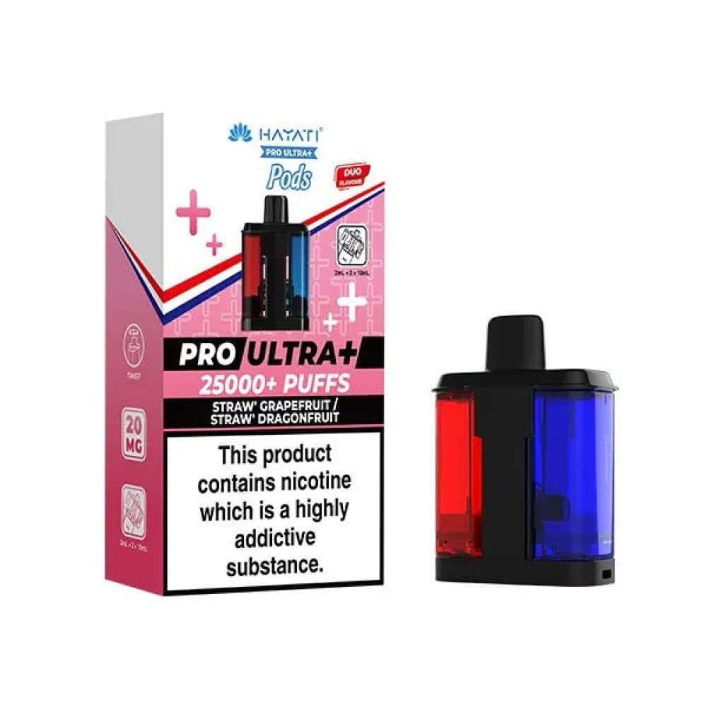 Straw Grapefruit / Straw Dragonfruit Hayati Pro Ultra Plus 25000 Replacement Pods
