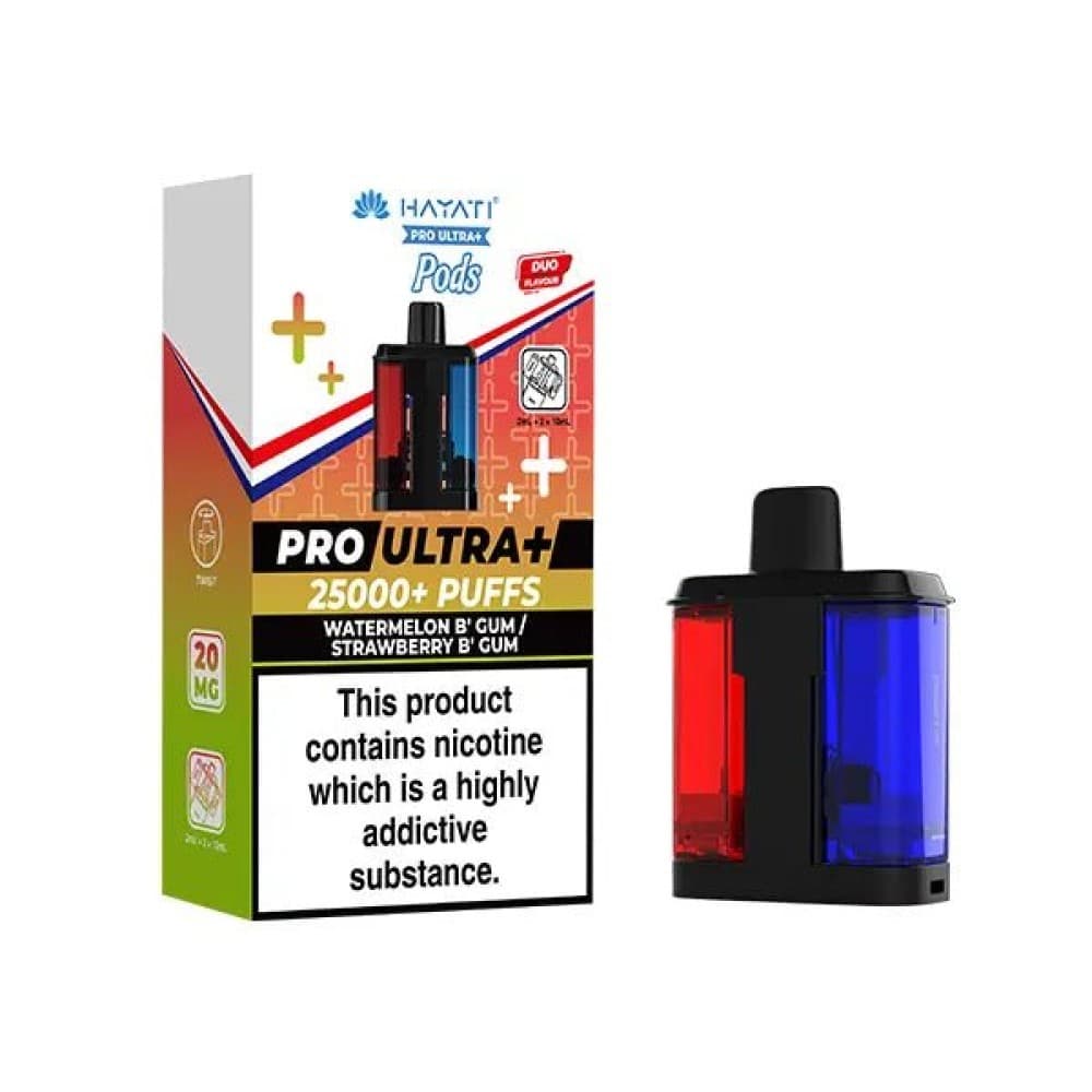 Watermelon B' Gum / Strawberry B' Gum Hayati Pro Ultra Plus 25000 Replacement Pods