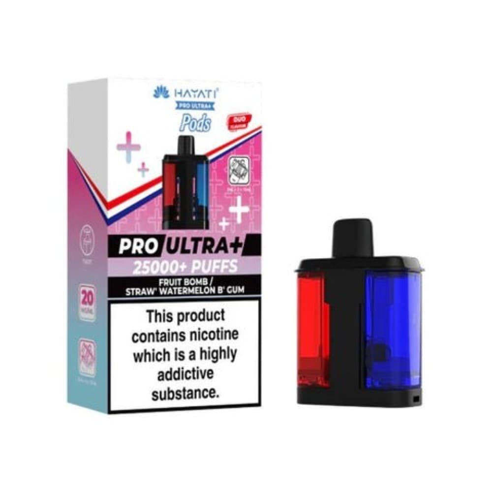 Fruit Bomb / Strawberry Watermelon Bubblegum Hayati Pro Ultra Plus 25000 Replacement Pods