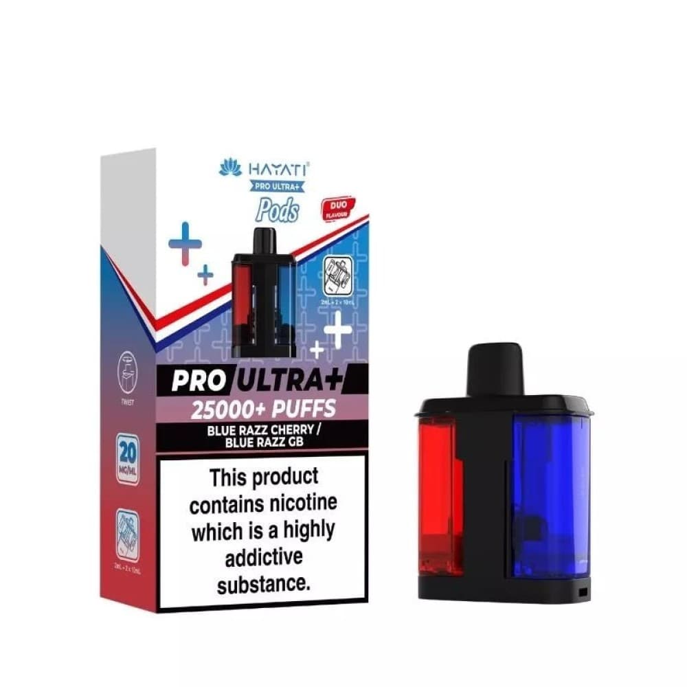 Blue Razz Cherry / Blue Razz GB *New* Hayati Pro Ultra Plus 25000 Replacement Pods