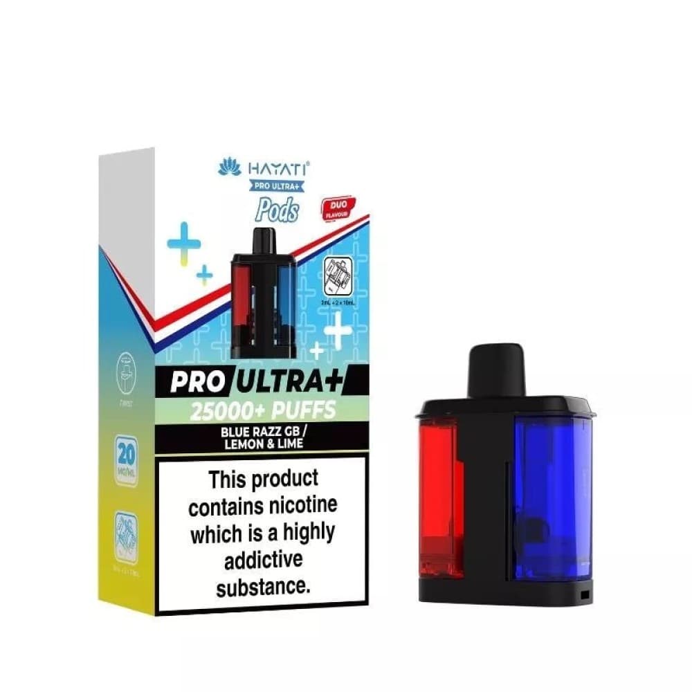 Blue Razz GB/ Lemon & Lime *New* Hayati Pro Ultra Plus 25000 Replacement Pods