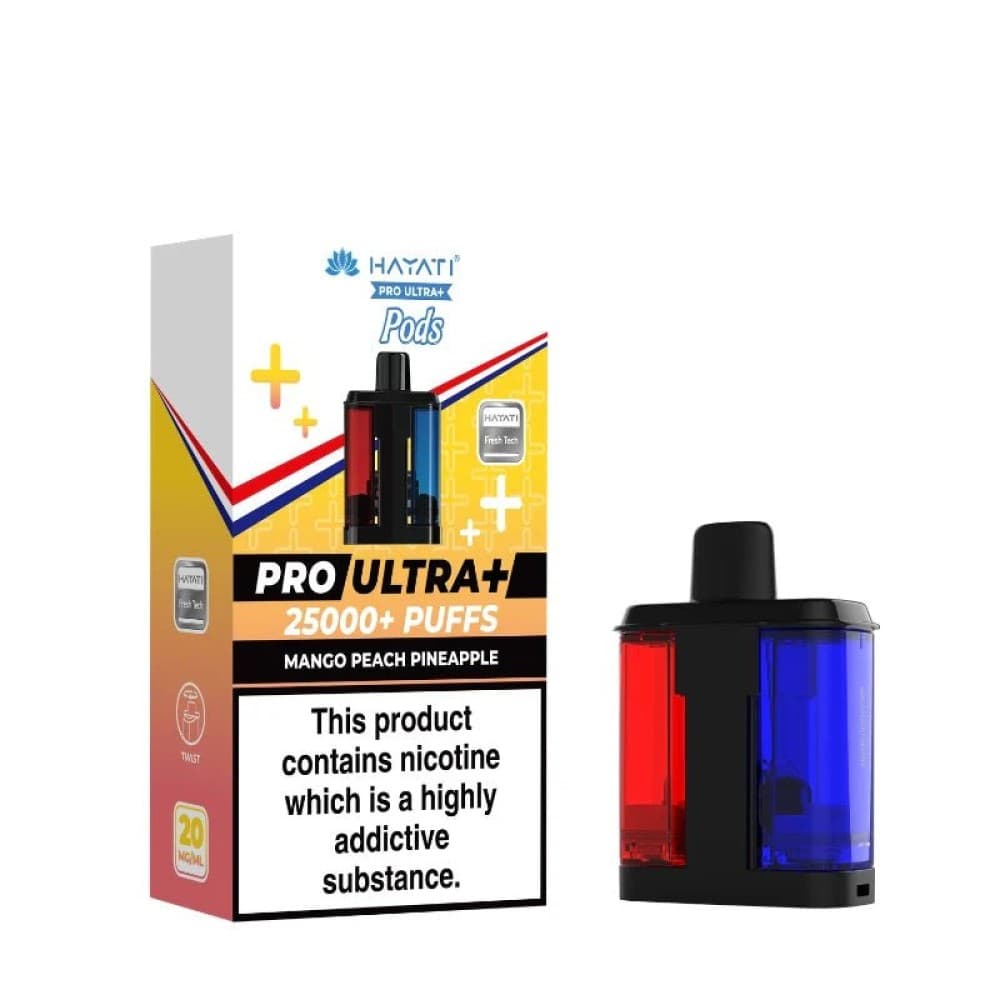 Mango Peach Pineapple *New* Hayati Pro Ultra Plus 25000 Replacement Pods