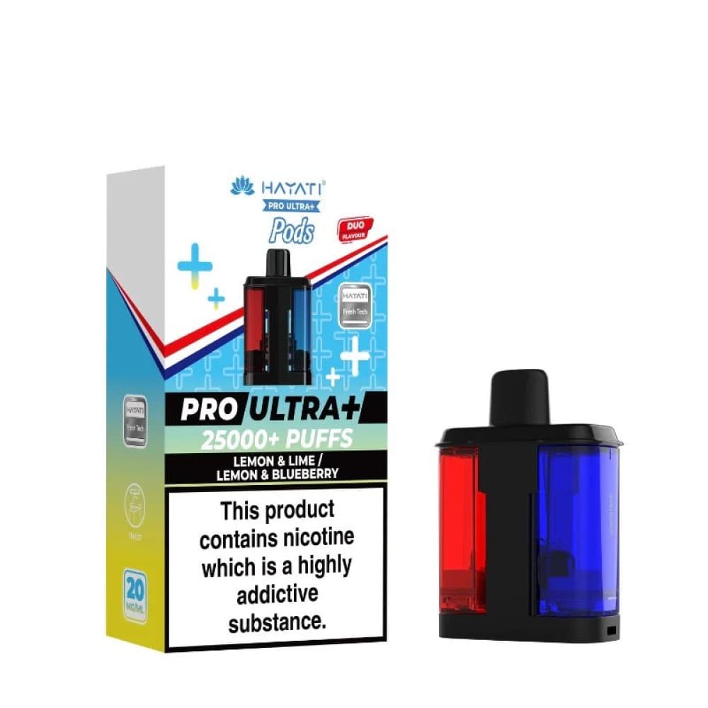 Lemon Lime / Lemon Blueberry *New* Hayati Pro Ultra Plus 25000 Replacement Pods