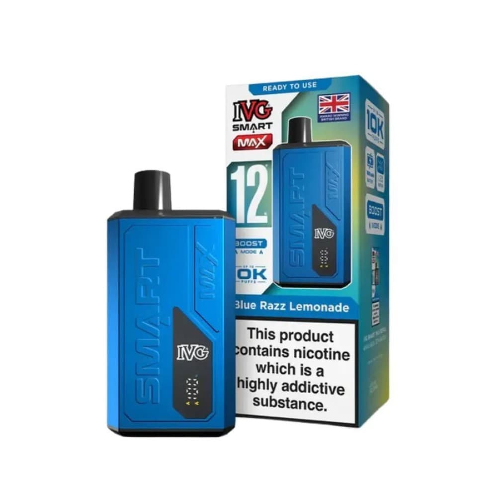 Blue Razz Lemonade IVG Smart Max 10k Prefilled Pod Vape Kit