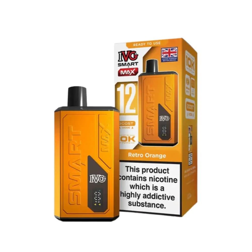 Retro Orange IVG Smart Max 10k Prefilled Pod Vape Kit