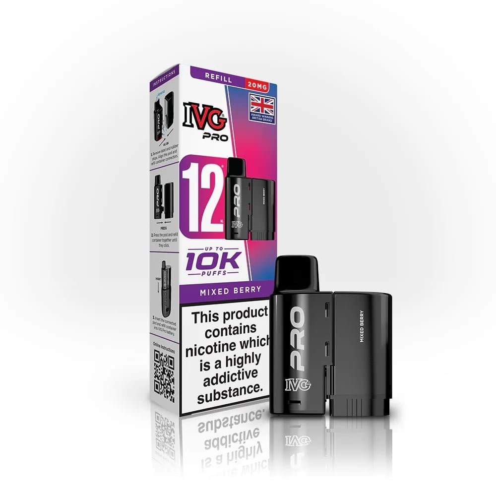 Mixed Berry IVG 12 Pro Replacement Pods - Pack of 5