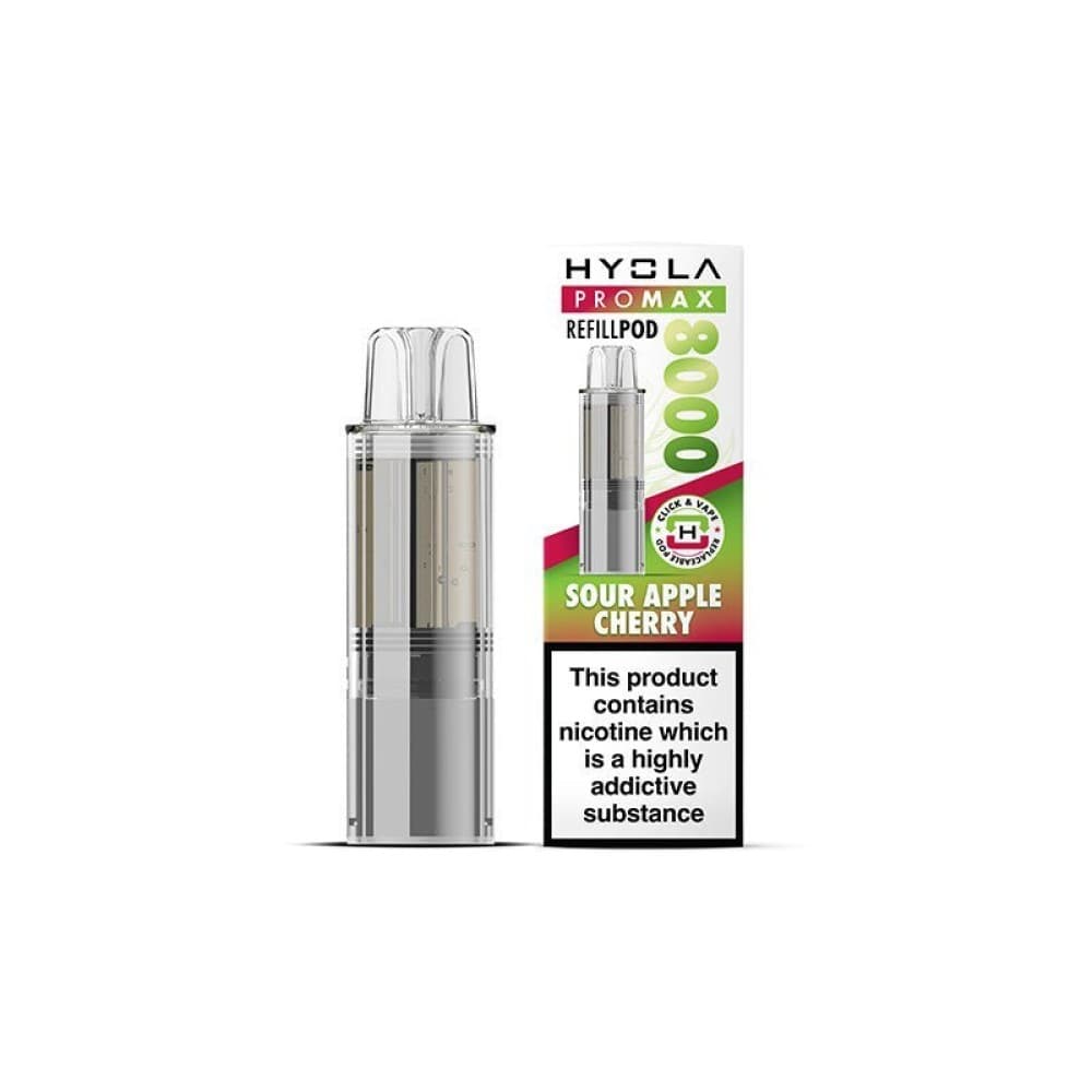 Sour Apple Cherry Hyola Pro Max 8000 Replacement Pods Pack of 5