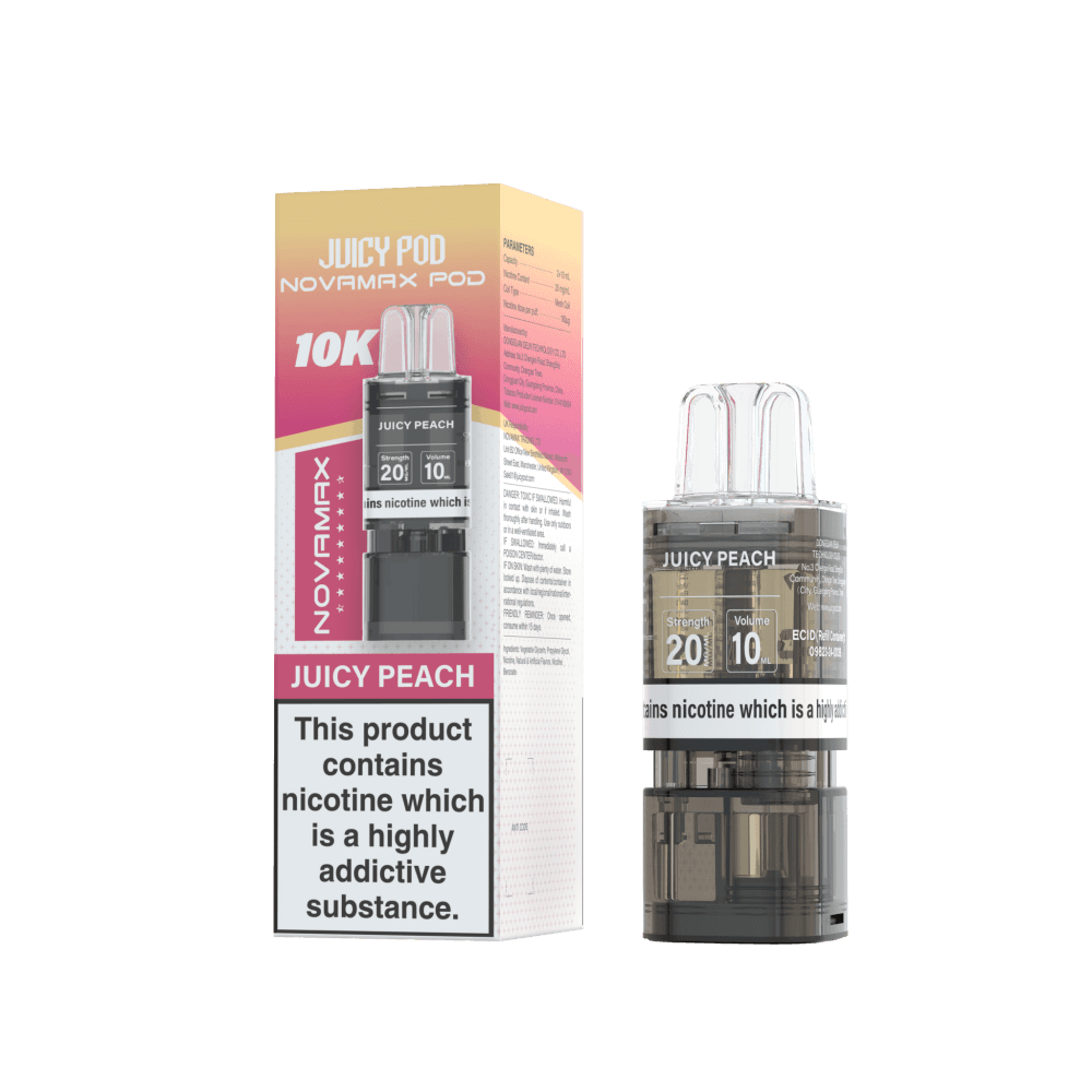 Juicy Peach Juicy Pod Novamax 10k Replacement Pods Pack of 10