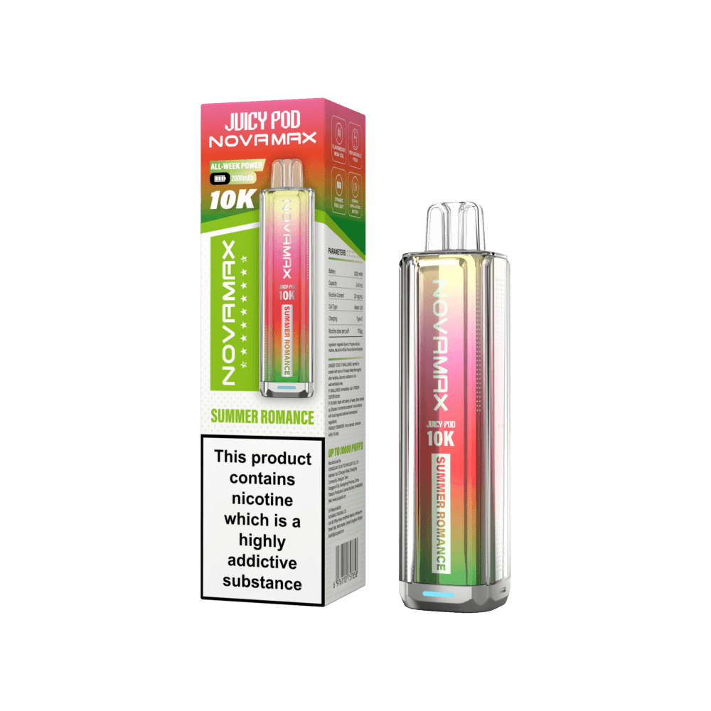 Summer Romance Juicy Pod Novamax 10k Prefilled Pod Vape Kit Pack of 5