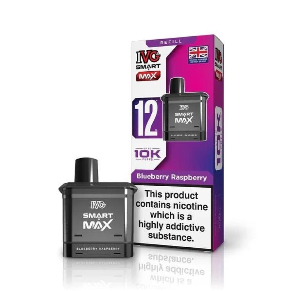 Blueberry Raspberry IVG Smart Max 10k Prefilled Refill Pods Pack of 5