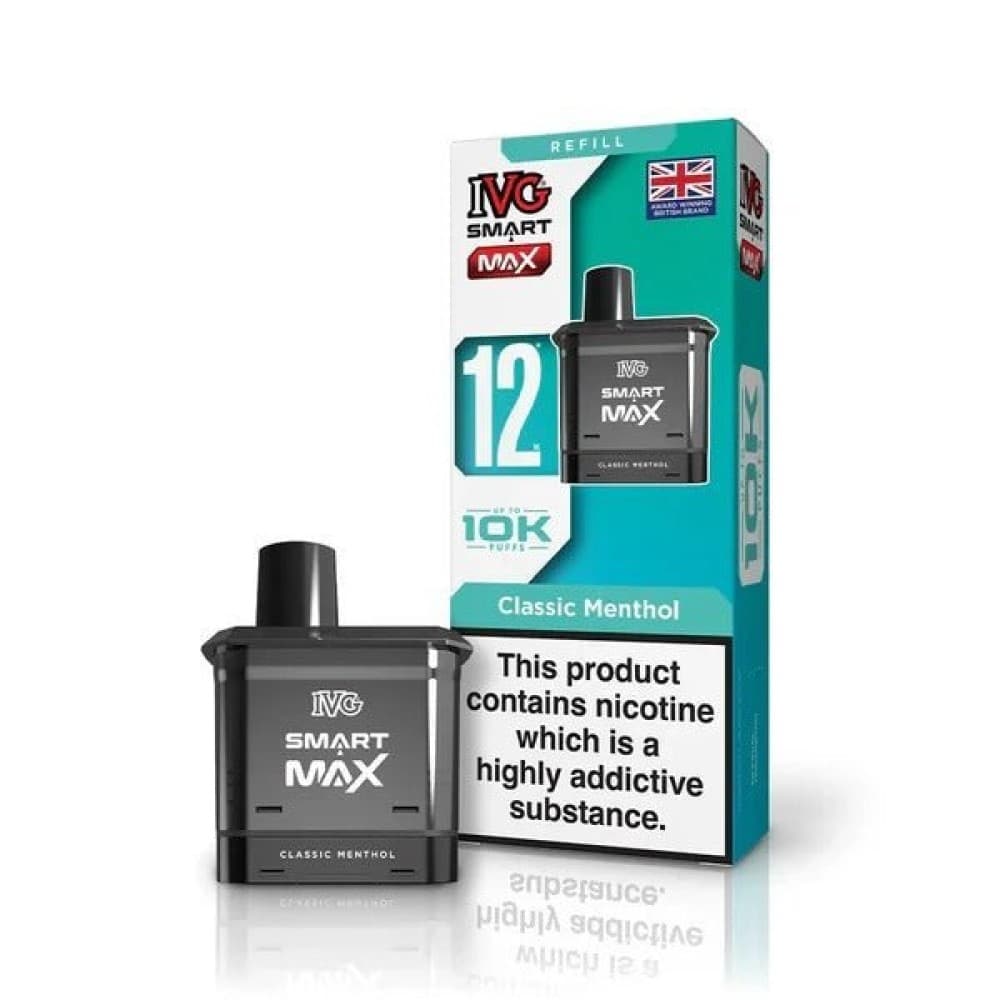 Classic Menthol IVG Smart Max 10k Prefilled Refill Pods Pack of 5
