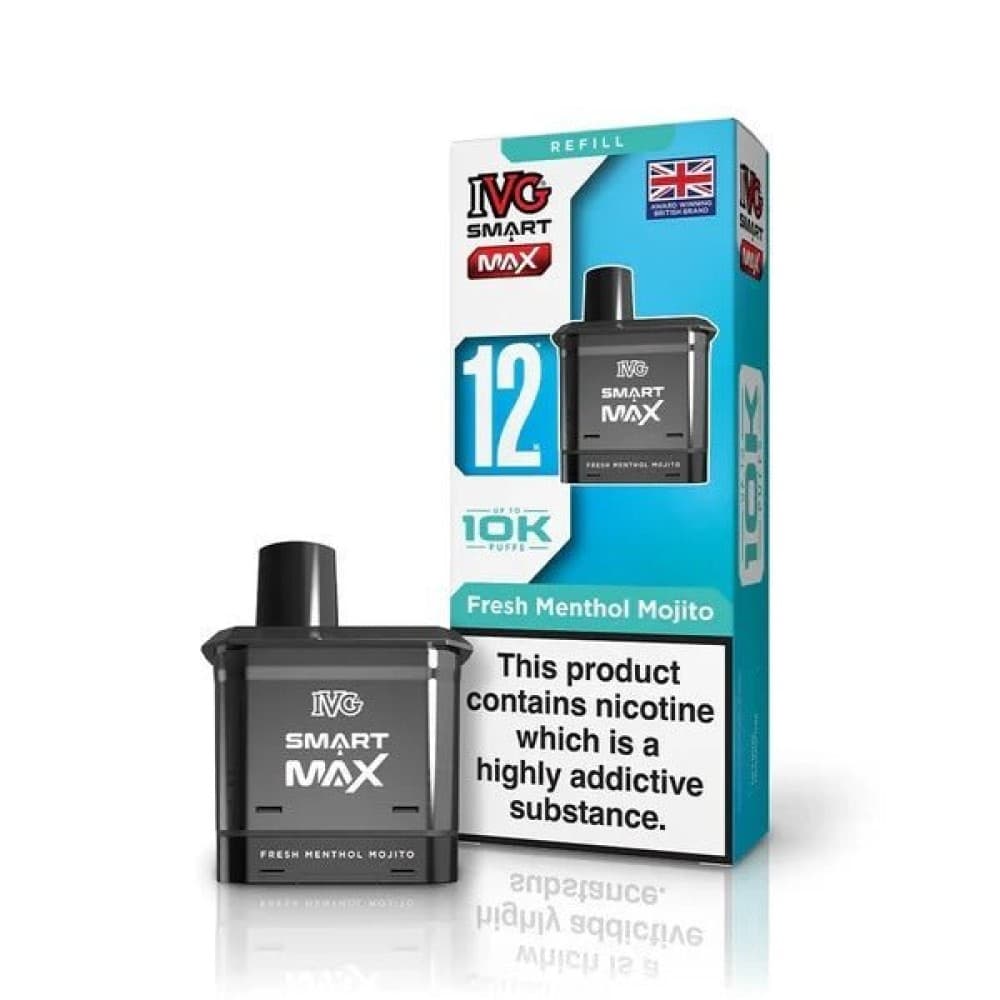 Fresh Menthol Mojito IVG Smart Max 10k Prefilled Refill Pods Pack of 5