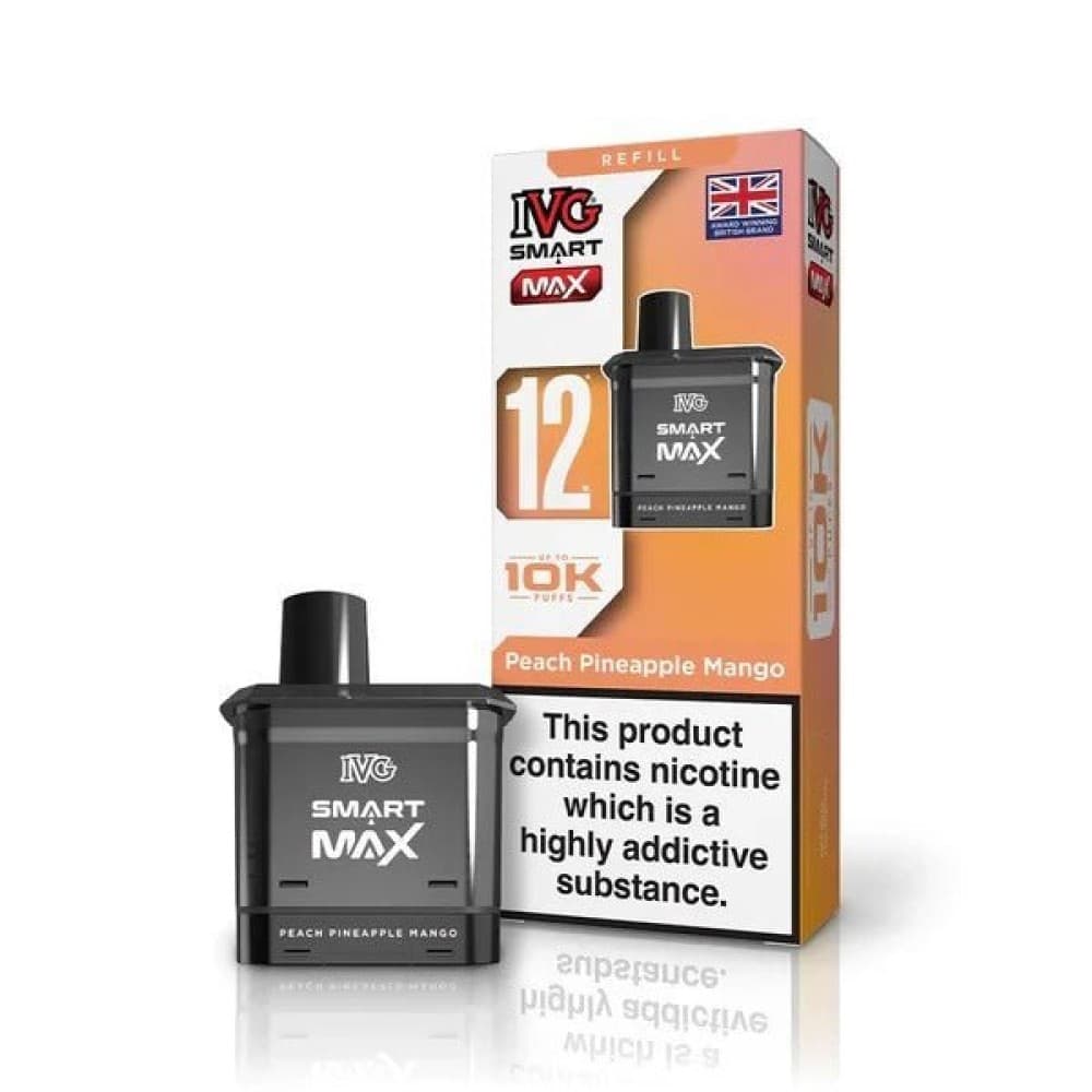 Peach Pineapple Mango IVG Smart Max 10k Prefilled Refill Pods Pack of 5