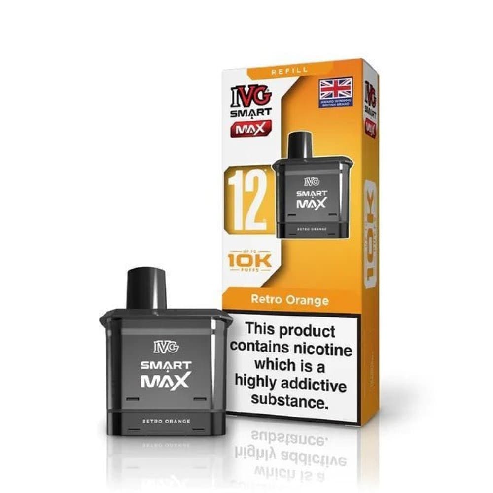 Retro Orange IVG Smart Max 10k Prefilled Refill Pods Pack of 5