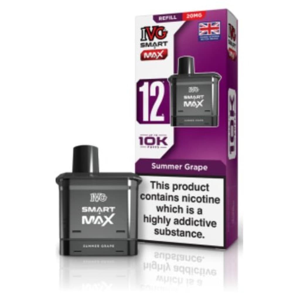 Summer Grape *New* IVG Smart Max 10k Prefilled Refill Pods Pack of 5