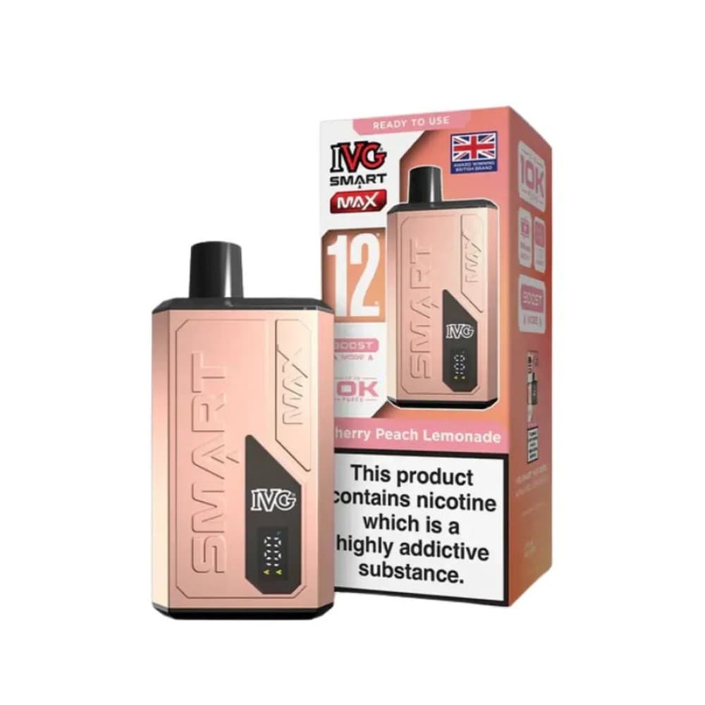Cherry Peach Lemonade IVG Smart Max 10k Prefilled Pod Vape Kit Box of 5