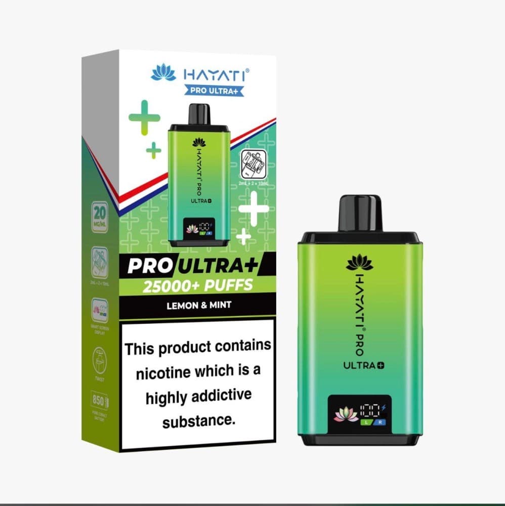 Lemon & Mint *New* Hayati Pro Ultra Plus 25000 Prefilled Pod Vape Kit