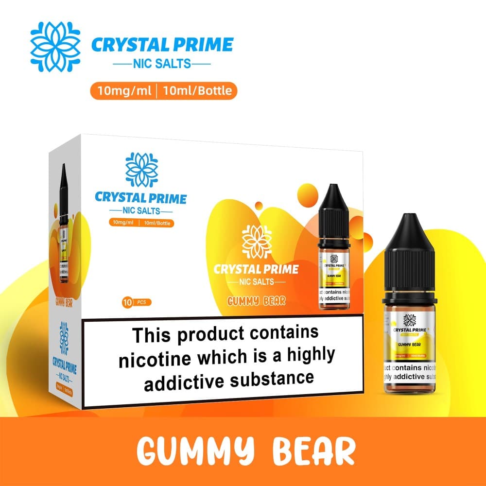 Gummy Bear / 10mg Crystal Prime 7000 Nic Salts 10ml E-liquids