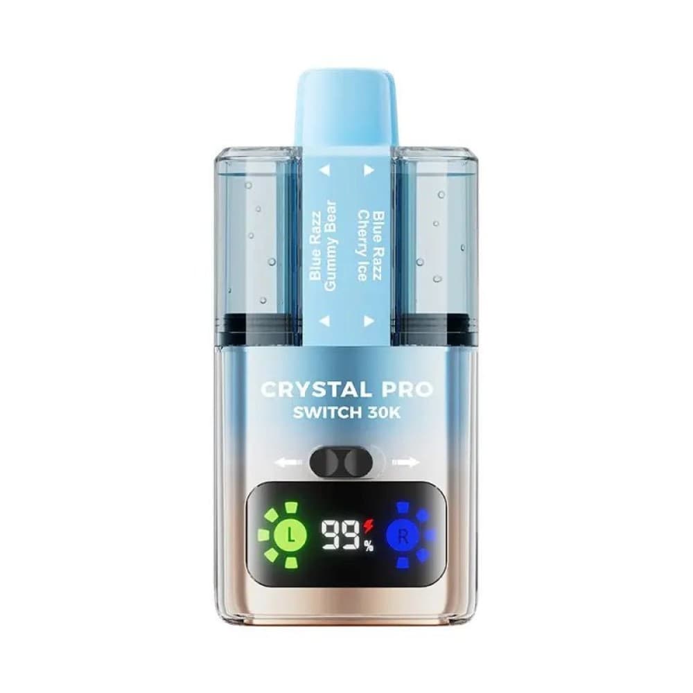 Blue Razz Gummy Bear/Blue Razz Cherry Ice Crystal Pro Switch 30k Prefilled Pod Vape Kit