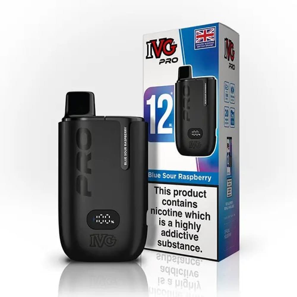 Blue Sour Raspberry IVG Pro 10K Prefilled Pod Vape Kit - Box of 5