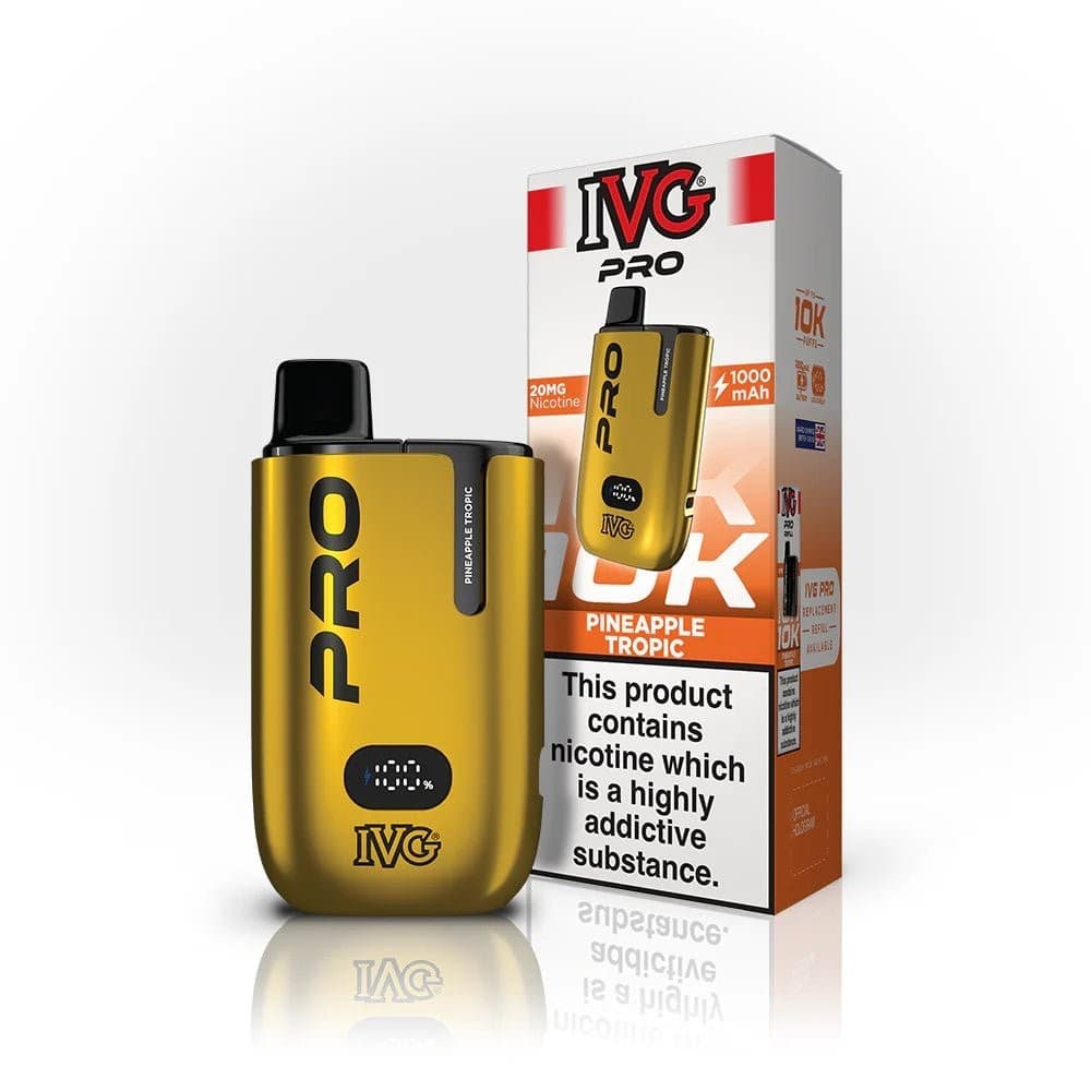 Pineapple Tropic *New* IVG Pro 10K Prefilled Pod Vape Kit - Box of 5