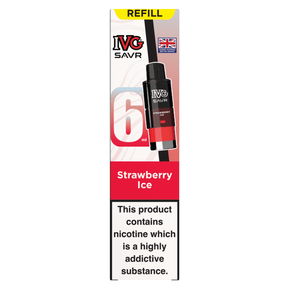 Strawberry Ice IVG SAVR 3000 Replacement Pods Box of 5